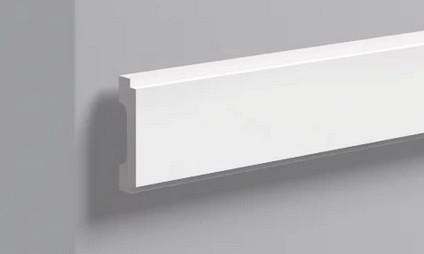 Декоративный молдинг NMC Floorstyl Essenza WD1 65х15 мм 200 см белого цвета для потолка и стен