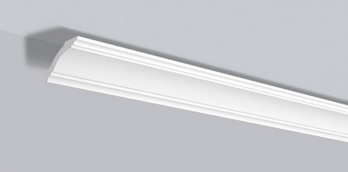 Заказать Декоративный потолочный плинтус NMC LX-73 200 см белого цвета 75х50 мм 