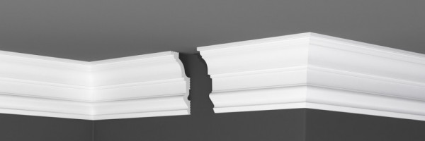 Потолочный плинтус 110х45 мм Де-Багет XPS П 25 110/45 белый полистирол 200 см