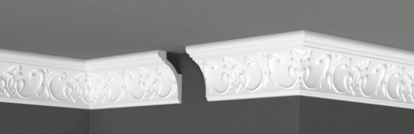 Потолочный плинтус 92х60 мм Де-Багет Декор ДП 41/110 белый полистирол 200 см