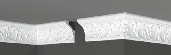 Потолочный плинтус 92х60 мм Де-Багет Декор ДП 41/110 белый полистирол 200 см