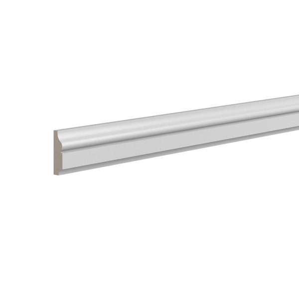 Декоративный молдинг 9х30 мм Ultrawood U 012 244 см ЛДФ белый