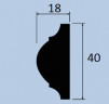 Заказать Молдинг HiWood D40 белый фитополимер 18х40х2000 мм 