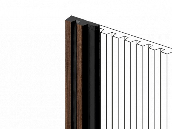 Финишный молдинг для стеновых панелей HiWood LF129A BR396NK декорированный фитополимер 11х33.6х2700 мм