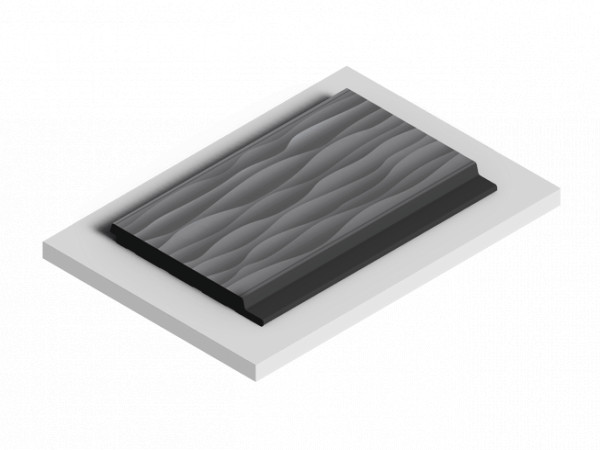 Декоративная стеновая панель 3D HiWood LV127W GR15K декорированная из фитополимера 12х120х2700 мм