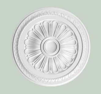 Потолочная розетка Orac Decor Purotouch R14 полиуретановая белая диаметром 33 см