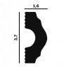 Заказать Декоративый молдинг Перфект Плюс P23 37х99 мм 200 см белый из ударопрочного полимера 