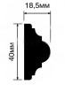 Заказать Молдинг HiWood D40V1 белый фитополимер 18.5х40х2000 мм 