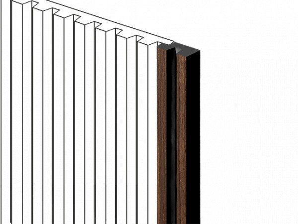 Финишный молдинг для стеновых панелей HiWood LF129B BR396NK декорированный фитополимер 11х23.6х2700 мм