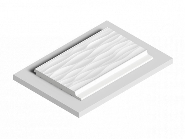 Декоративная стеновая панель 3D HiWood LV127W NP белая из фитополимера 12х120х2700 мм