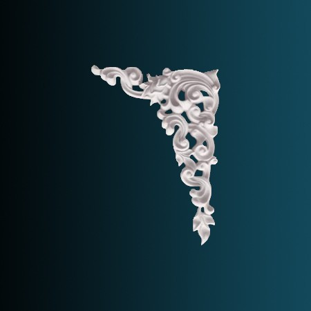 Заказать Декоративный орнамент Перфект G2338L 400х300х35 мм белый из полиуретана 