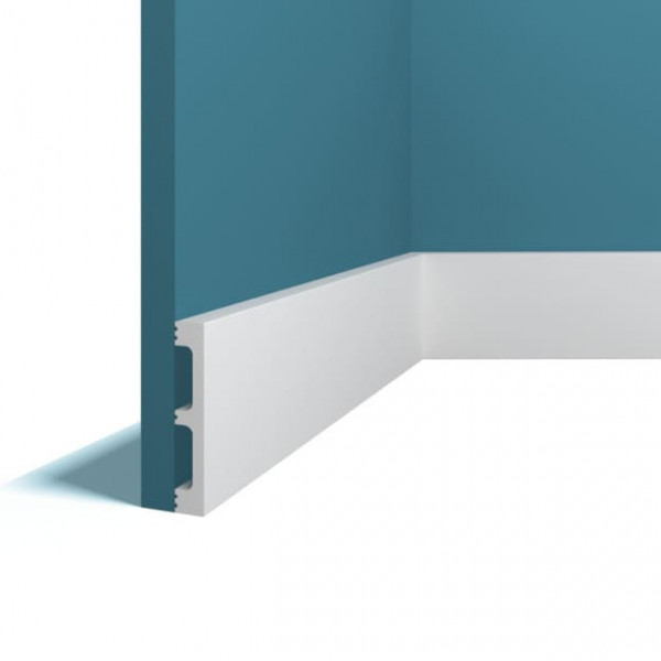 Напольный плинтус 13х80 мм Перфект Плюс P88 200 см белый из ударопрочного полимера