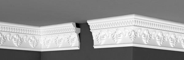 Потолочный плинтус 111х47 мм Де-Багет Декор ДП 26/120 белый полистирол 200 см