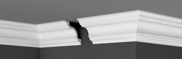 Потолочный плинтус 95х95 мм Де-Багет XPS П 01 95/95 белый полистирол 200 см