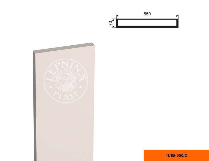 Заказать Пилястра составная (тело) LepninaPlast ПЛВ-550/2 2500 2500х70х550 мм из полистирола с покрытием белая 