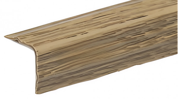 Декоративный уголок 30х30 мм ПВХ фигурный Асви 330 Дуб темный 2,7 м