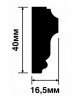 Заказать Молдинг HiWood D40V2 белый фитополимер 16.5х40х2000 мм 