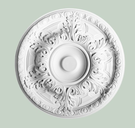 Потолочная розетка Orac Decor Purotouch R18 полиуретановая белая диаметром 49 см