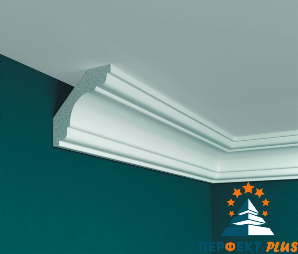 Заказать Потолочный плинтус Перфект Плюс P05 49 мм 200 см белый из ударопрочного полимера 
