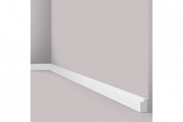 Декоративный молдинг NMC Wallstyl FL11 белый 25х14 мм 200 см белого цвета для потолка и стен