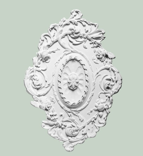 Потолочная розетка Orac Decor Purotouch R22 полиуретановая белая 775х530 мм