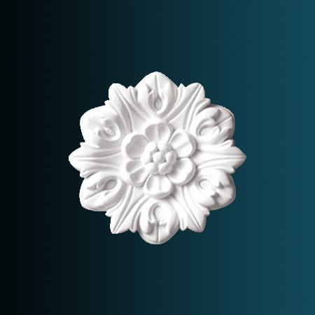 Декоративный орнамент Перфект G2046 195х195х35 мм белый из полиуретана