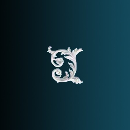 Декоративный орнамент Перфект G2339L 230х230х30 мм белый из полиуретана