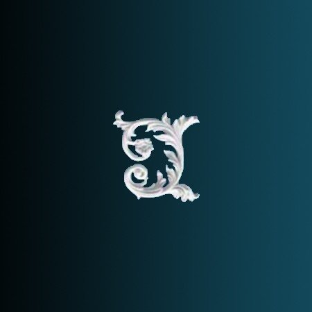 Декоративный орнамент Перфект G2339L 230х230х30 мм белый из полиуретана