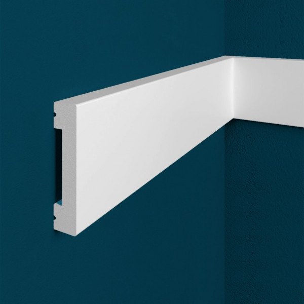 Декоративый молдинг Перфект Плюс P33 65х8 мм 200 см белый из ударопрочного полимера