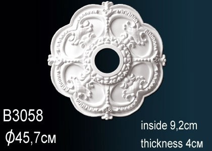 Заказать Декоративная потолочная розетка Перфект B3058 455 мм белая из полиуретана 