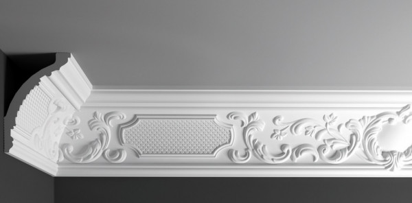 Потолочный плинтус 116х79 мм Де-Багет Декор ДП 31/140 белый полистирол 200 см