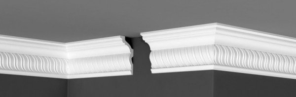 Потолочный плинтус 99х48 мм Де-Багет Декор ДП 36/110 белый полистирол 200 см