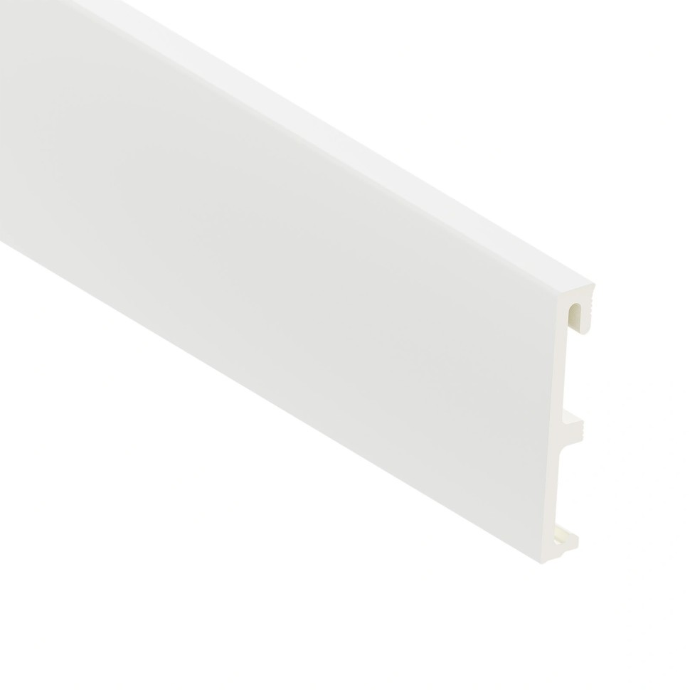 Заказать Напольный плинтус ПВХ 100 мм SALAG ALPHA Bialy AP11U1 белый 2.4 м 