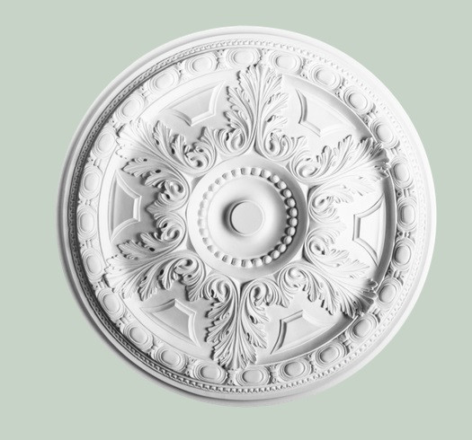 Потолочная розетка Orac Decor Purotouch R23 полиуретановая белая диаметром 71 см