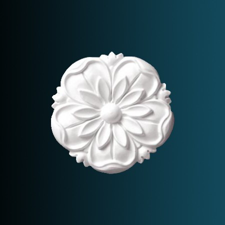 Декоративный орнамент Перфект G2047 150х150х24 мм белый из полиуретана