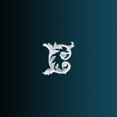 Декоративный орнамент Перфект G2339R 230х230х30 мм белый из полиуретана