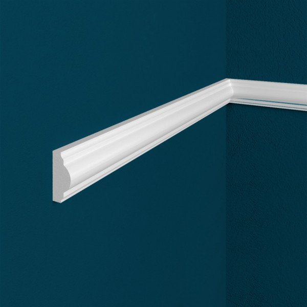 Декоративый молдинг Перфект Плюс P35 25х15 мм 200 см белый из ударопрочного полимера