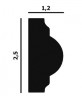 Заказать Декоративый молдинг Перфект Плюс P35 25х15 мм 200 см белый из ударопрочного полимера 