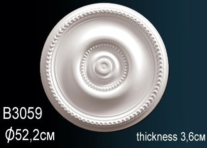 Заказать Декоративная потолочная розетка Перфект B3059 523 мм белая из полиуретана 