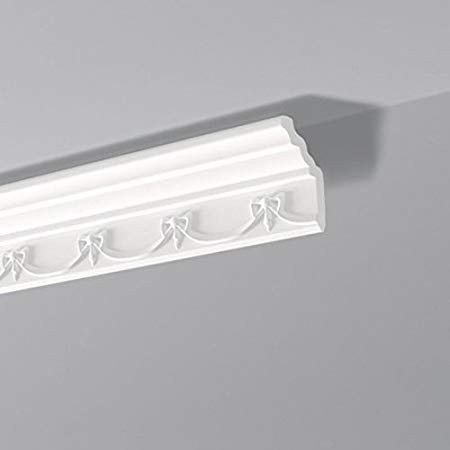 Декоративный потолочный плинтус NMC Decoflair E29 90х50 200 см белого цвета