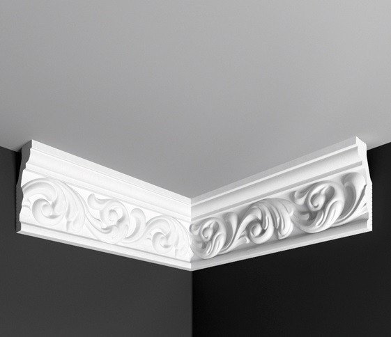 Угол внутренний к плинтусу Де-Багет ДП 01/70 белый полистирол