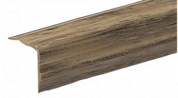 Декоративный уголок 30х30 мм ПВХ фигурный Асви 330 Орех светлый 2,7 м