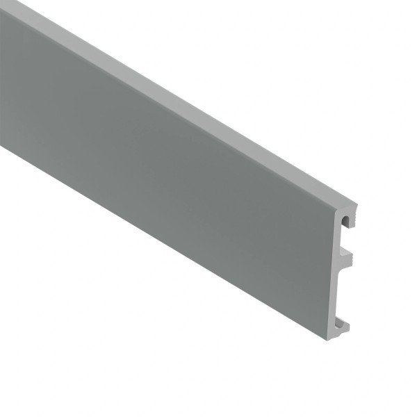 Напольный плинтус ПВХ 100 мм SALAG ALPHA Szara AP11M2 серый 2.4 м