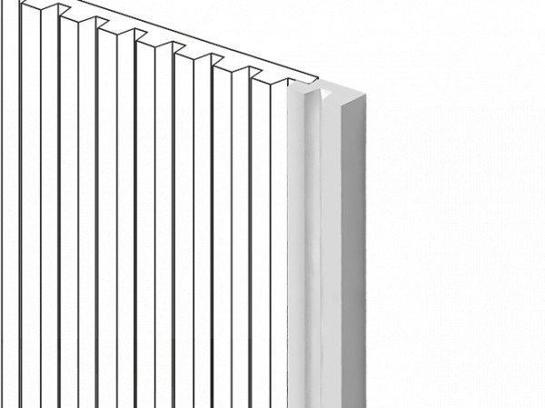 Финишный молдинг для стеновых панелей HiWood LF129B NP белый фитополимер 11х23.6х2700 мм