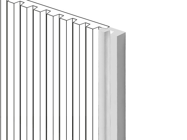 Заказать Финишный молдинг для стеновых панелей HiWood LF129B NP белый фитополимер 11х23.6х2700 мм 