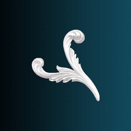 Заказать Декоративный орнамент Перфект G2341L 218х250х22 мм белый из полиуретана 