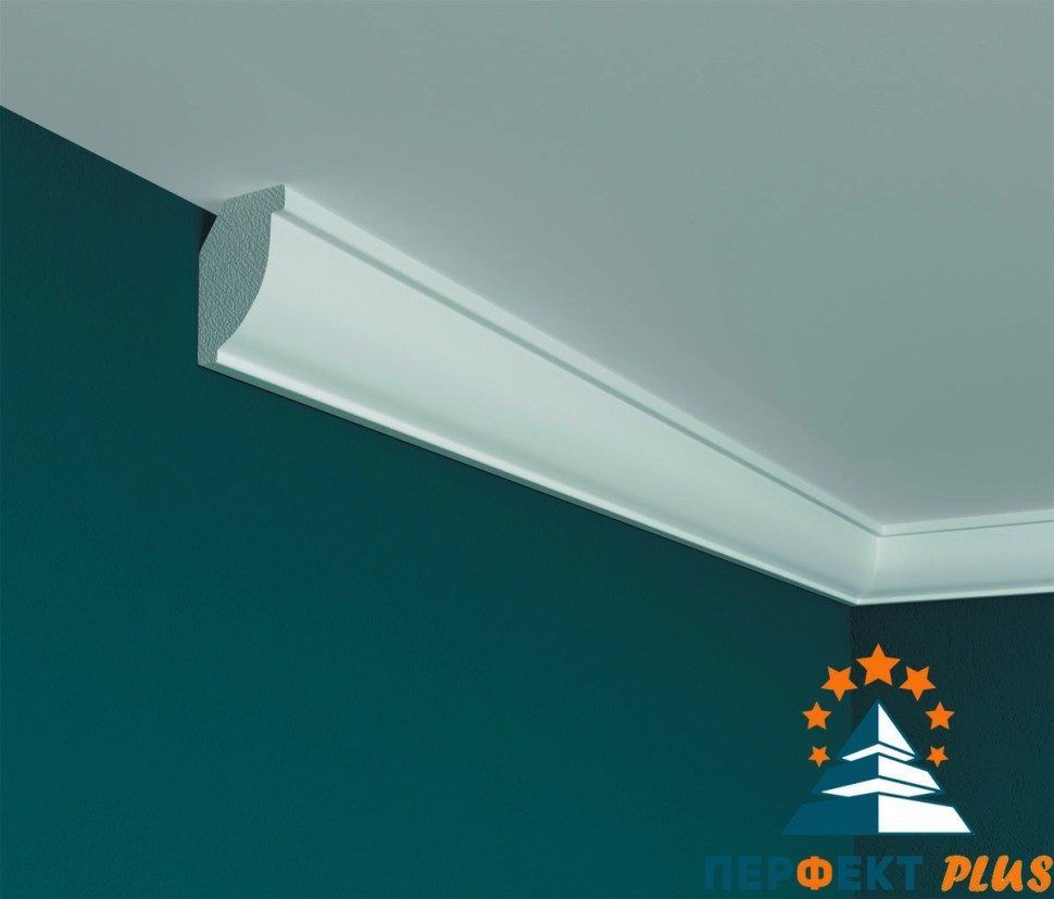 Заказать Потолочный плинтус Перфект Плюс P09 21 мм 200 см белый из ударопрочного полимера 