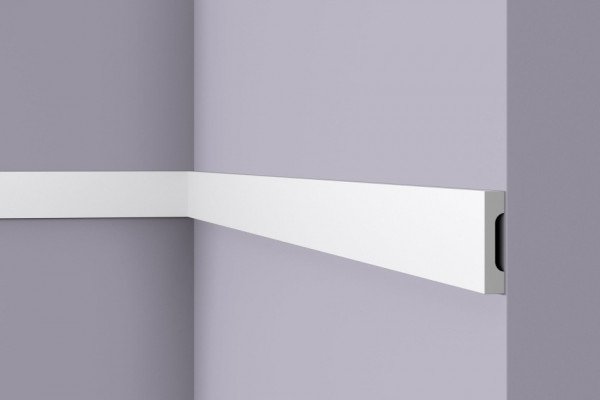 Декоративный молдинг NMC Wallstyl WD5 белый 38х10 мм 200 см белого цвета для потолка и стен