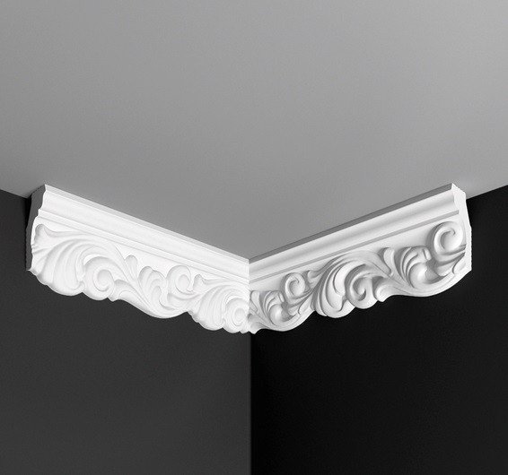 Угол внутренний к плинтусу Де-Багет ДП 02/60 белый полистирол