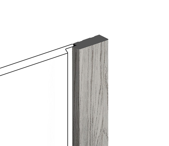 Финишный молдинг для стеновых панелей HiWood LF124B GR24 декорированный фитополимер 12х42х2700 мм